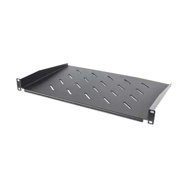 Intellinet 714891 1U Cantilever Rack Shelf — 19-Inch Vented Design with Powder Coat Finish