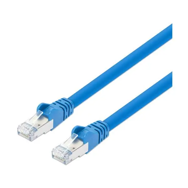 Intellinet Blue Cat8.1 Slim U/FTP Patch Cables – 7-Foot Length, 10-Pack (743747)