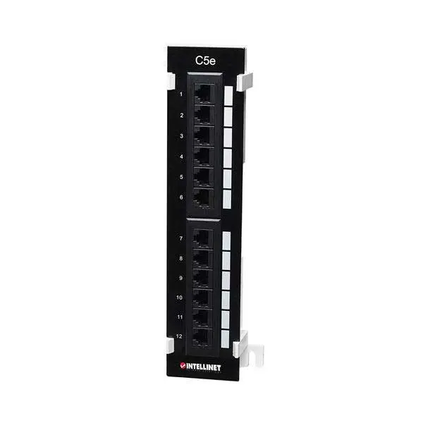 Intellinet Cat5e UTP 12-Port Patch Panel – Unshielded Network Distribution Frame