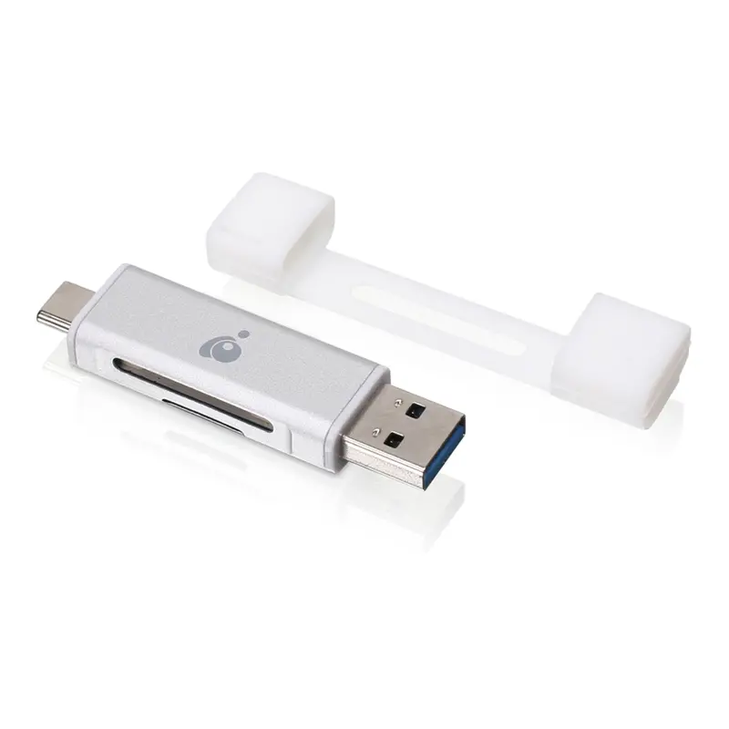 IOGEAR GFR3C12 Dual-Slot USB-C Mobile Card Reader and Writer