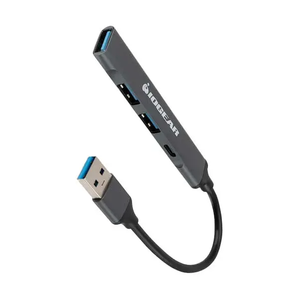 IOGEAR GUH304C 4-Port USB-A Hub: USB-C Powered, 5Gbps Data Transfer Speed