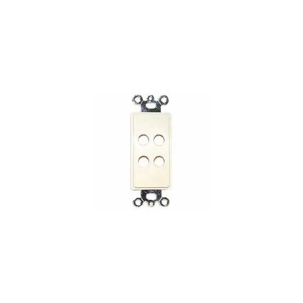 Ivory 4-Hole Custom Wall Plate Insert – Sleek Modular Configuration