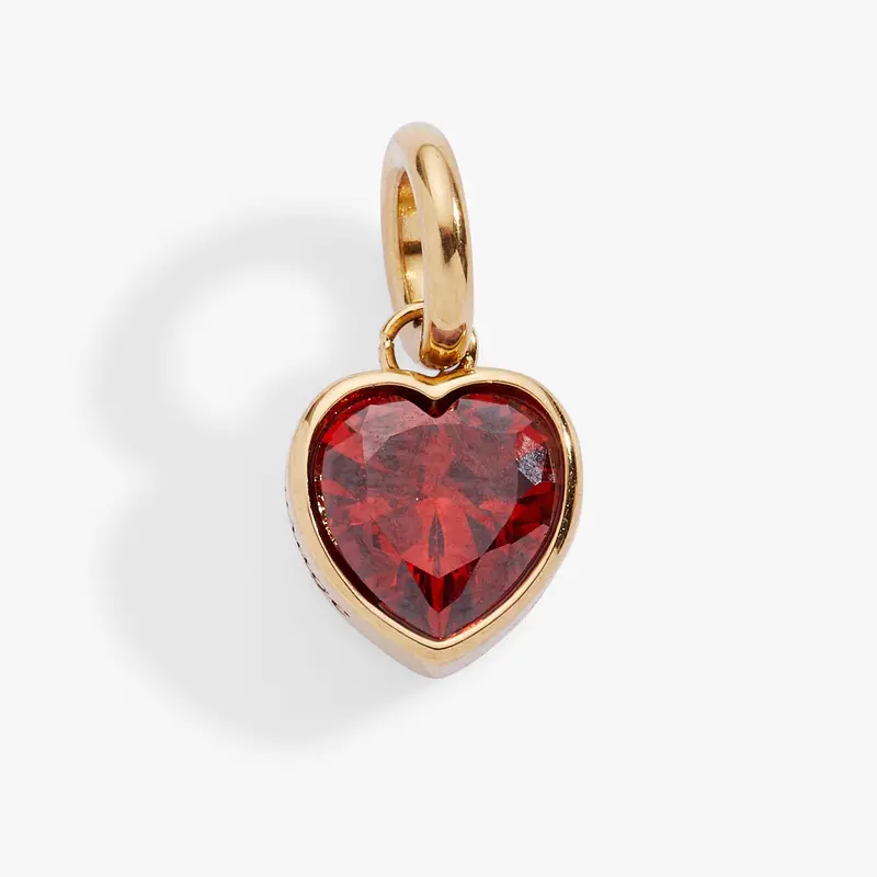 January Birthstone Heart Charm – ‘Courage’ Theme