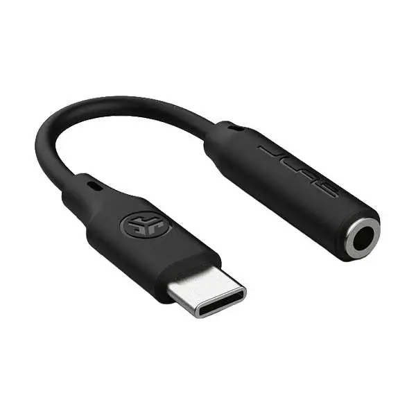 JLab USB-C to 3.5mm Audio Adapter – Plug-and-Play Dongle for Headphones & Calls (A35TYPECR2412)