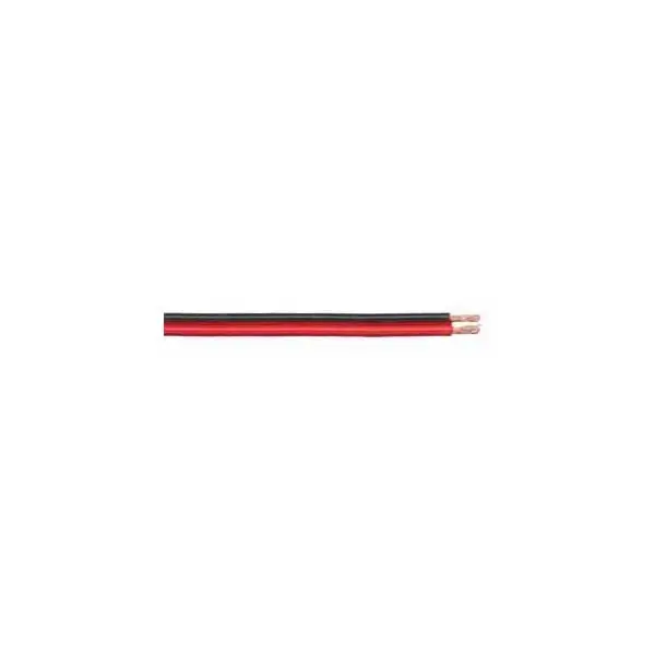 JSC PPW-16 Automotive Dual-Conductor Wire – 16AWG, Red/Black PVC, Sold by the Foot