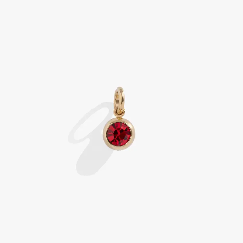 July Birthstone Charm – Ruby-Inspired Sparkling Detail