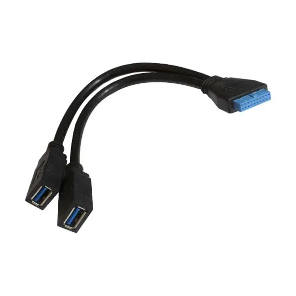 KINGWIN 20-Pin Motherboard to Dual USB 3.0 Header Adapter Cable