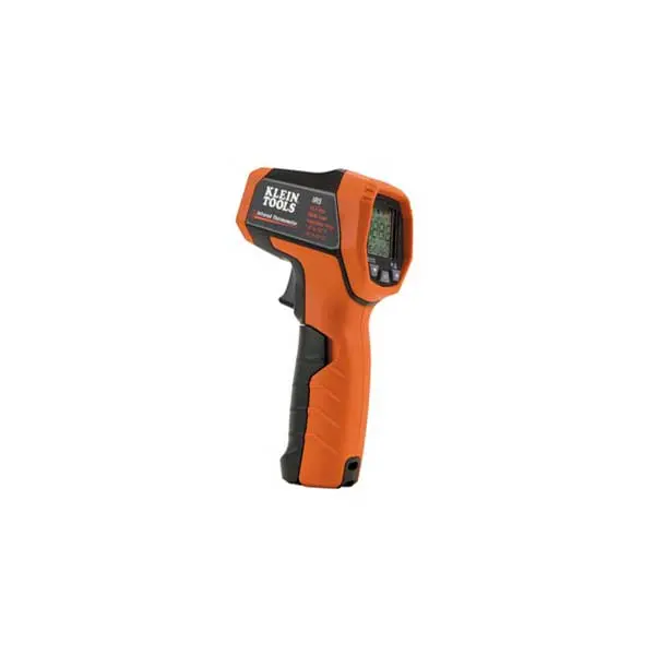 Klein Tools Dual-Laser IR Thermometer with Distance-to-Spot Ratio and Backlit Display