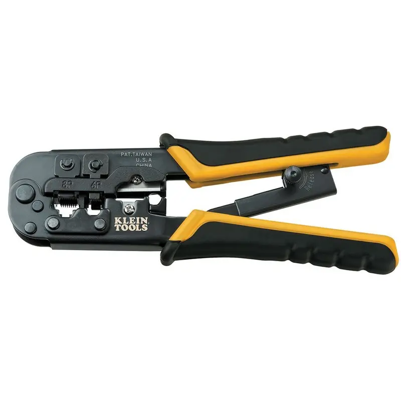 Klein Tools VDV226-011-SEN Ratcheting Crimper, Stripper & Cutter for Data Cables