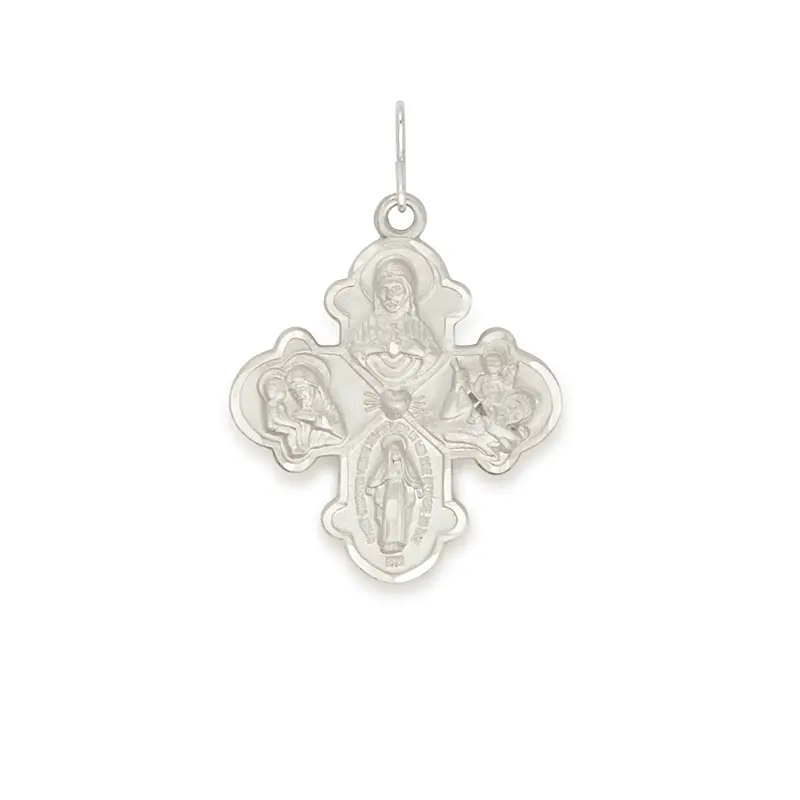 Large Four-Way Cross Charm Pendant – Faith-Based Symbolic Jewelry