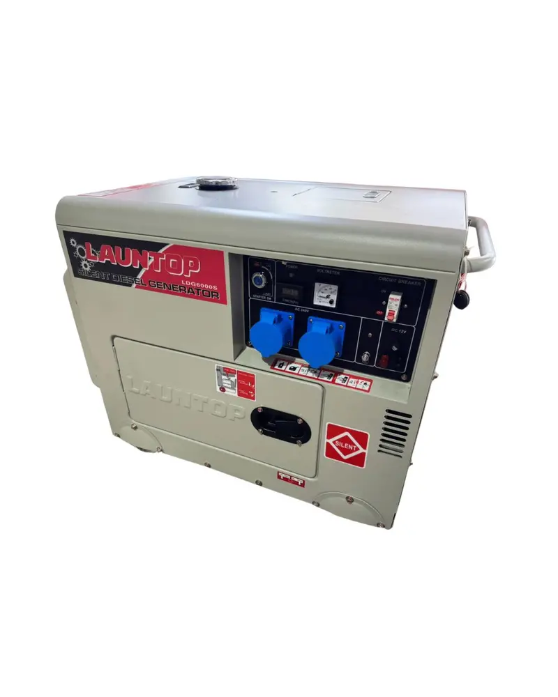 Launtop LDG6000S AVR Diesel Generator – 6kW Reliable Power Source with AVR Technology, Model LM-LDG6000S