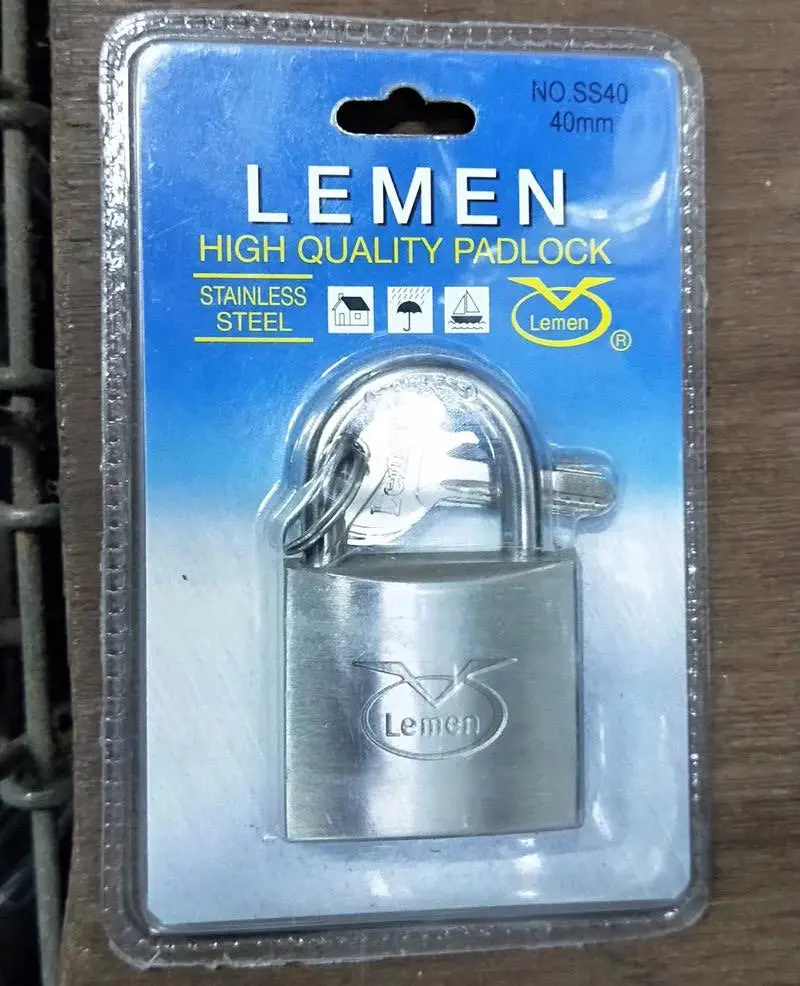 Lemen Stainless Steel Keyed Padlock – Corrosion-Resistant, Multiple Sizes (30–60mm)