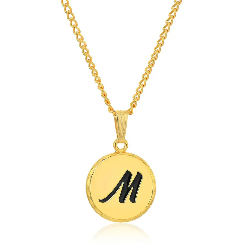 Letter M Halo-Set Necklace – Halos & Glories Collection