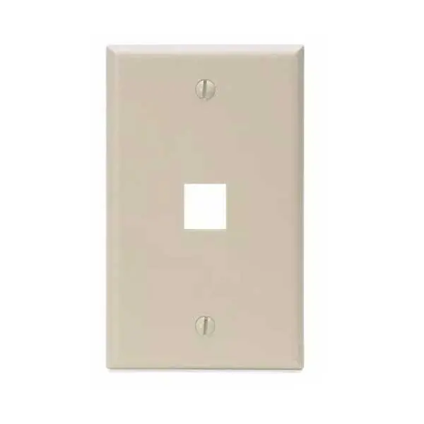 Leviton 41080-1IP Ivory 1-Port Single-Gang Keystone Wallplate