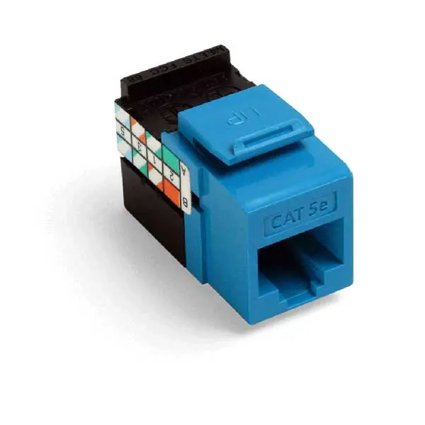 Leviton Blue GigaMax Cat 5e QuickPort Jack — Model 5G108-RL5