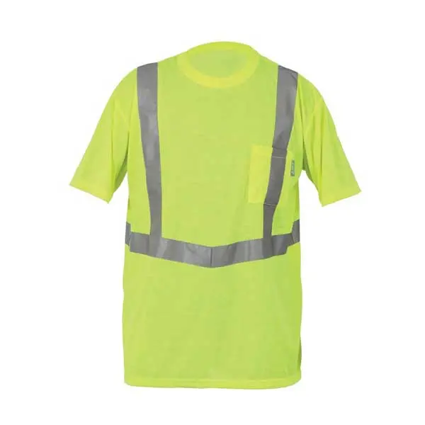 LIFT Safety AVE-10LL Viz-Pro Large Yellow Hi-Vis Pocket T-Shirt