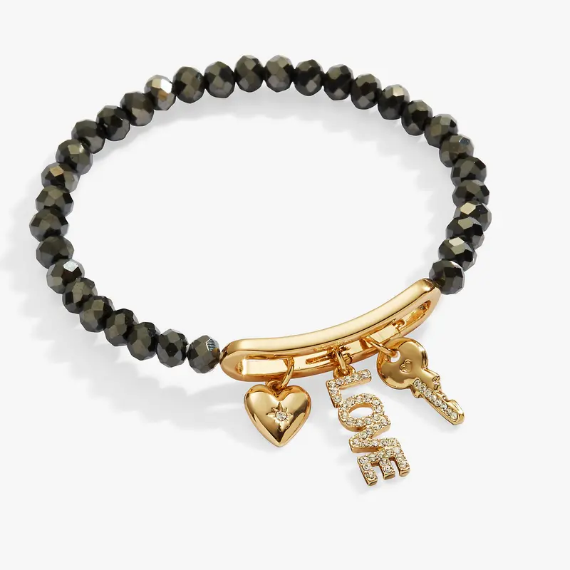 Love-Inspired Adjustable Charm Bracelet