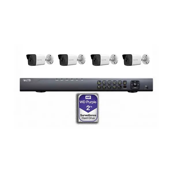 LTS LTN08-4BL4M-2T 8-Channel NVR Kit – 4TB Storage, 4× 4MP Mini Bullet IP Cameras