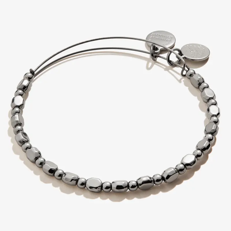 Lustrous Metallic Beaded Bangle