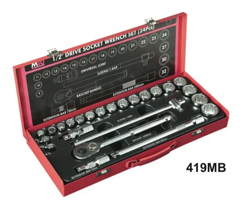 M10 1/2″ Drive Socket Set – 419MB Model | Made in Singapore