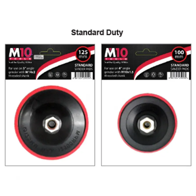 M10 Standard-Duty Sanding Pad for Angle Grinders – 105 mm Diameter, Hook-and-Loop Backing | M10-019-105-0404