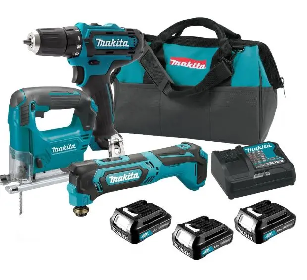 Makita CLX303SAX3 18V Cordless Combo Kit – Drill, Jigsaw & Multi-Tool with 3×2Ah Batteries (Discontinued)