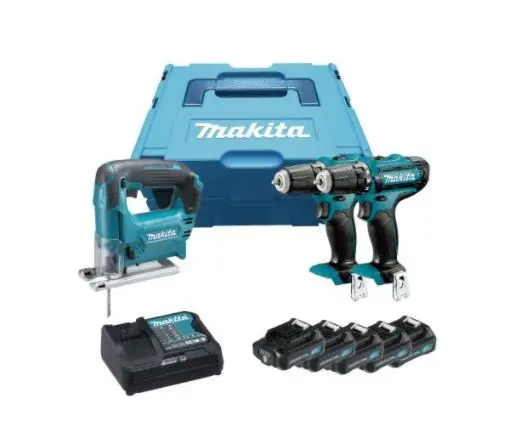 Makita CLX304SAJ1 18V Cordless Combo Kit with 5 Accessories & Dual 2Ah Batteries
