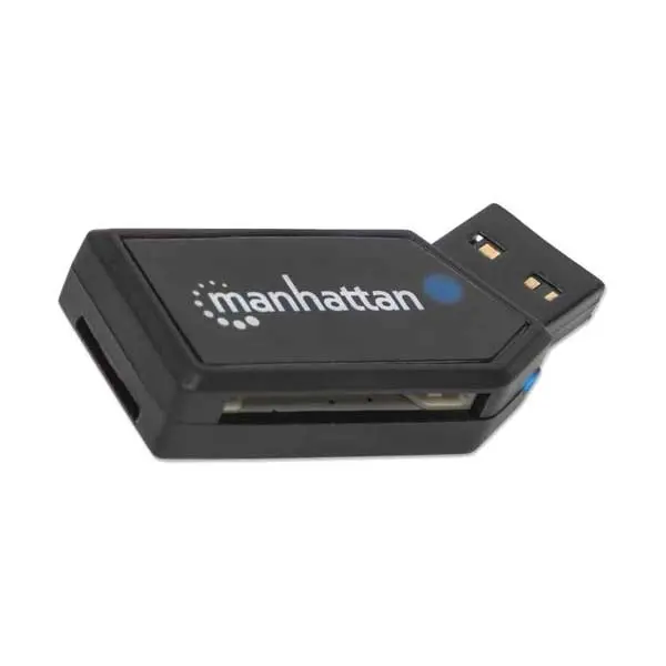 Manhattan 101677 24-in-1 USB 2.0 Multi-Card Reader for SD, microSD, CF, and More