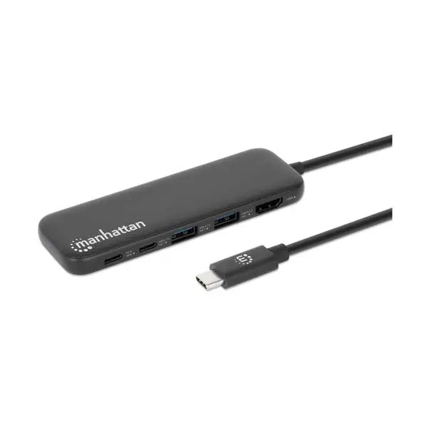 Manhattan 5-in-1 USB-C Docking Station – 100W PD Charging & 4K HDMI Output