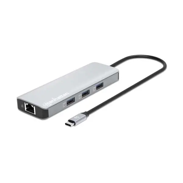 Manhattan 9-in-1 USB-C Docking Station – Triple Display Support & 100W PD