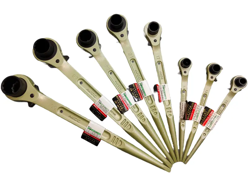 MCC Japanese-Made Double-Socket Scaffold Ratchet Wrench | Model: MCC-RW-