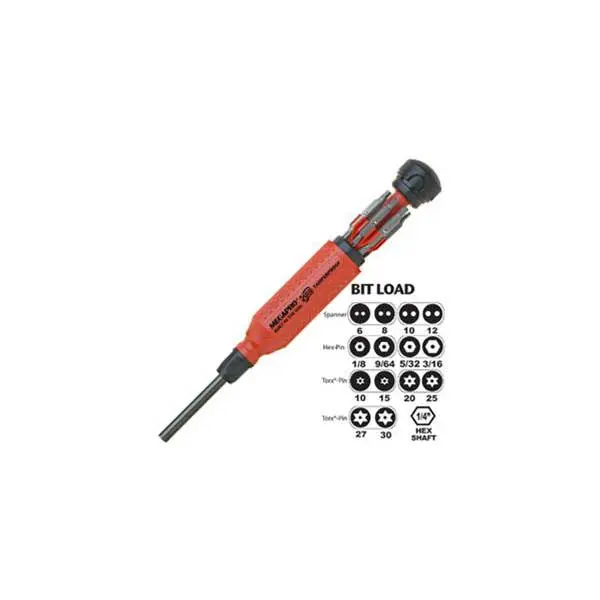 Megapro Tamper-Resistant 15-in-1 Precision Screwdriver with 1/4″ Hex Shaft