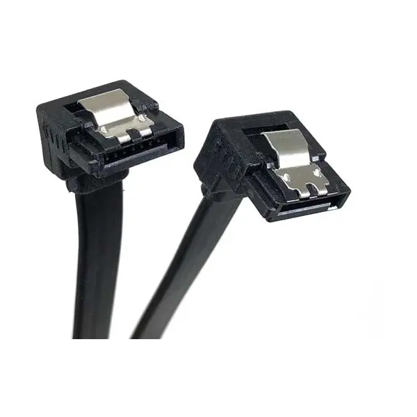 Micro Connectors F03-05MAAB 20-Inch Right-Angle SATA III Cable with Locking Latch