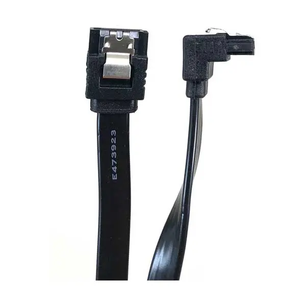 Micro Connectors F03-05MSAB 20-Inch SATA III Cable — Straight-to-Right-Angle Design with Latch