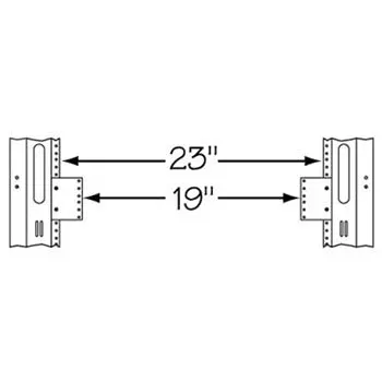 Middle Atlantic 4U Rack Rail Reducer – 23″ to 19″ Width