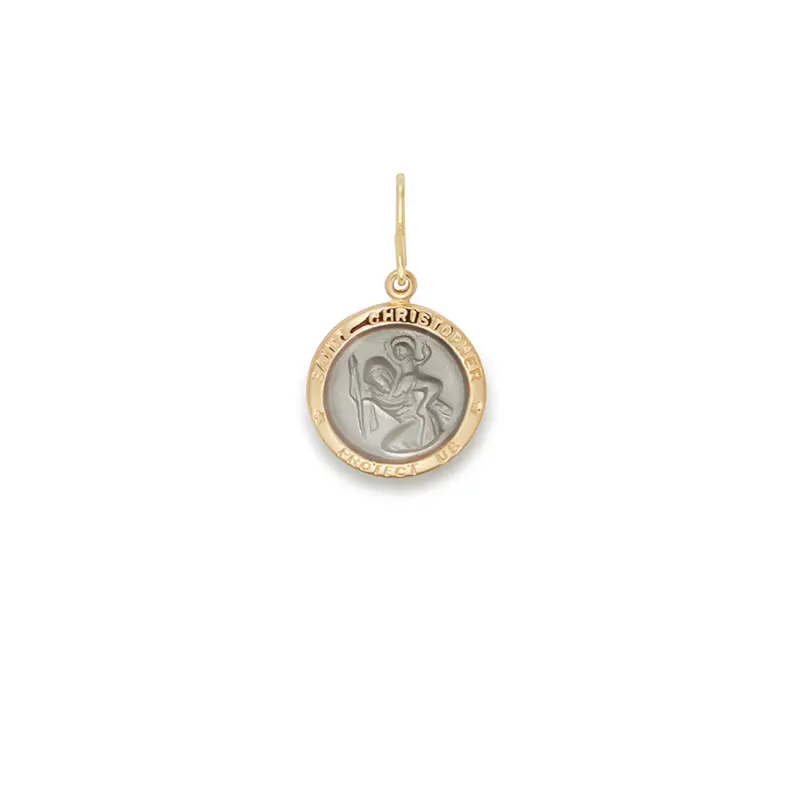 Mini Saint Christopher Etched Charm