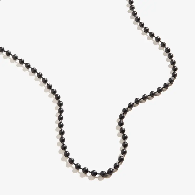 Minimalist Black Ball Chain Necklace