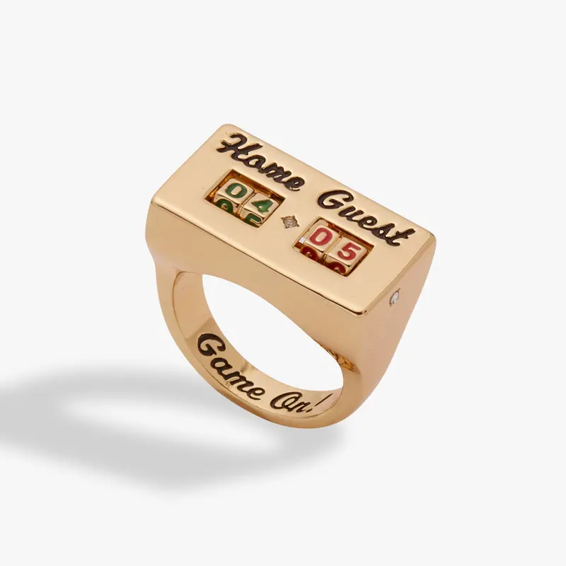 Minimalist Scoreboard-Themed Fidget Ring