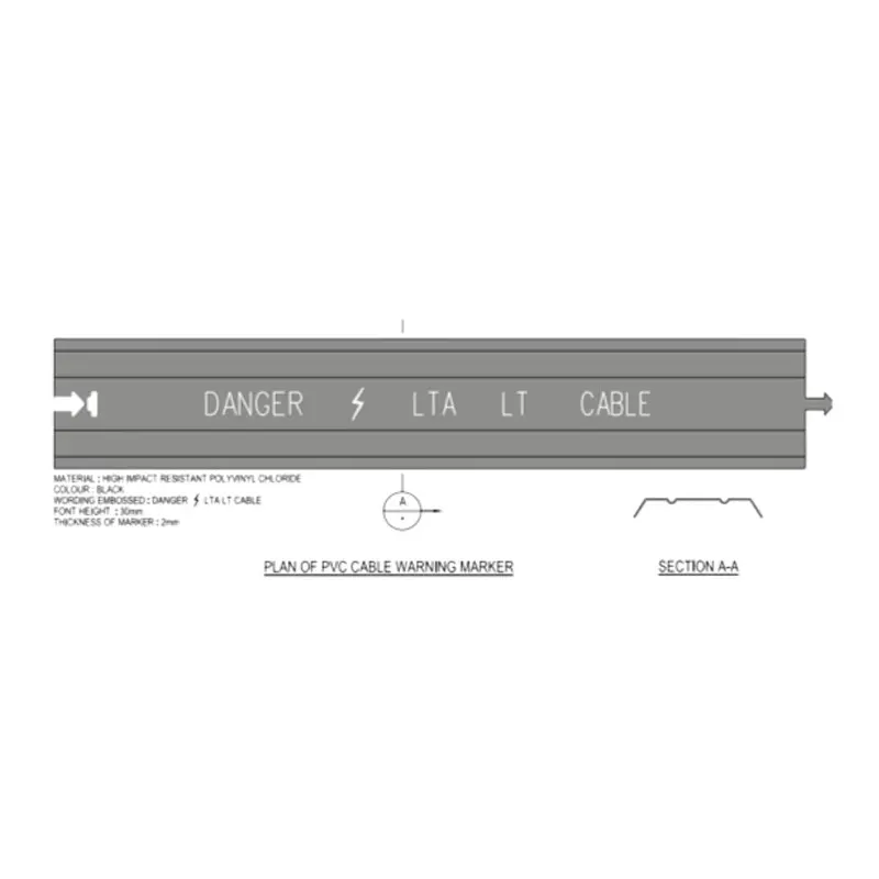 MISC uPVC Black Cable Slab – 172 mm × 1 m Durable Floor Protection for Cabling