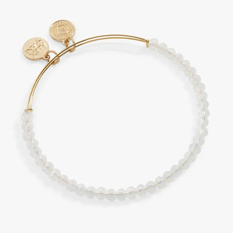 Moonstone Beaded Bangle – Natural Stone Jewelry