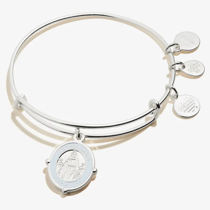 Mother Mary Relief-Engraved Bangle