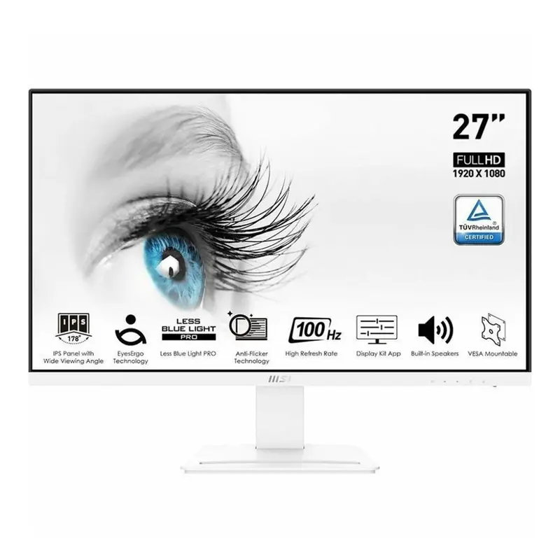 MSI PRO MP273AW 27″ IPS Full HD Monitor – White Bezels, 16:9