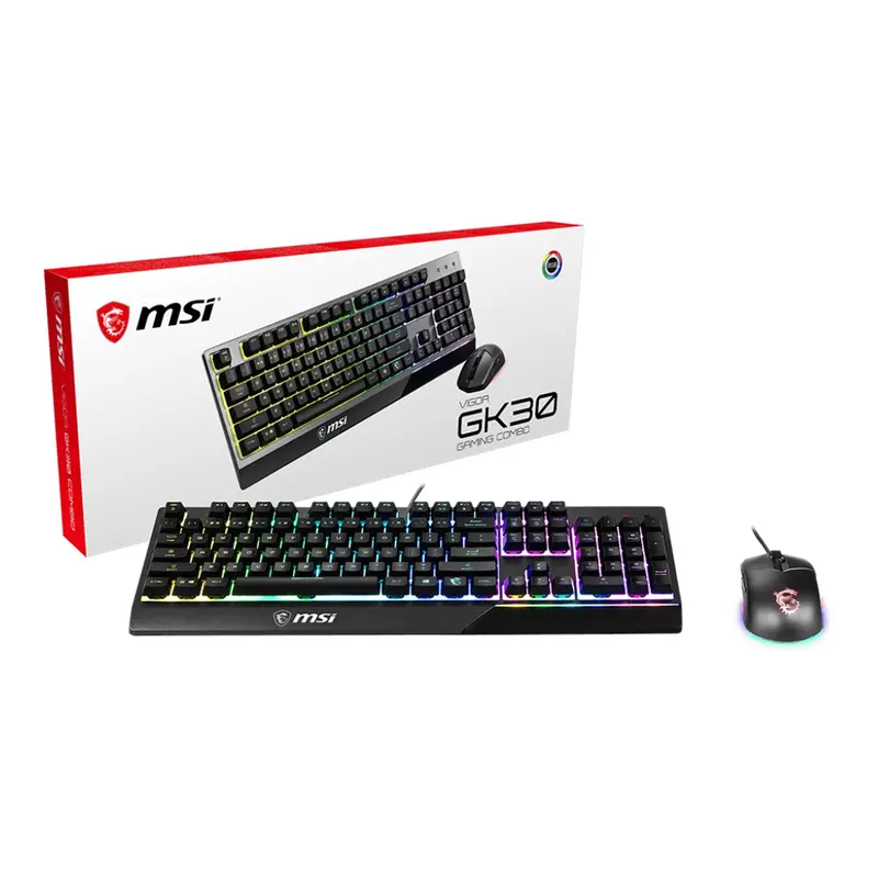MSI Vigor GK30 RGB Gaming Combo – Mechanical Keyboard & Optical Mouse Bundle, Black