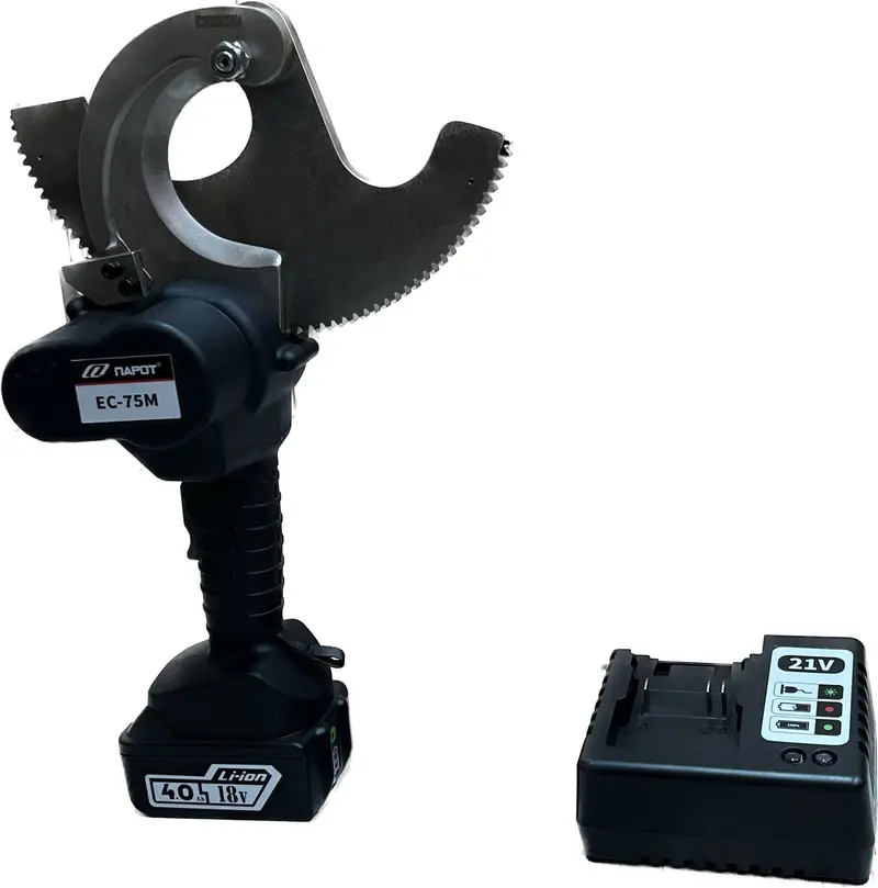 NAPOT Cordless Ratchet Cable Cutter – 75mm Cutting Capacity for Heavy Conductors