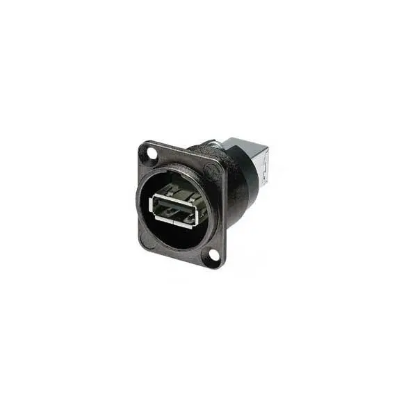 Neutrik Reversible USB-A/USB-B Gender Changer – Black D-Housing