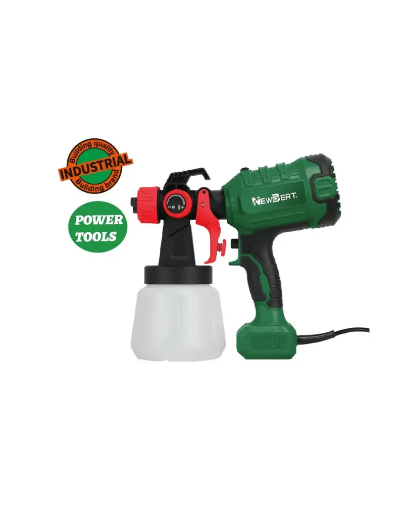 Newbeat 600W Corded Paint Sprayer with 1000ml Tank – Lightweight DIY Finisher | NBT-PS-600A