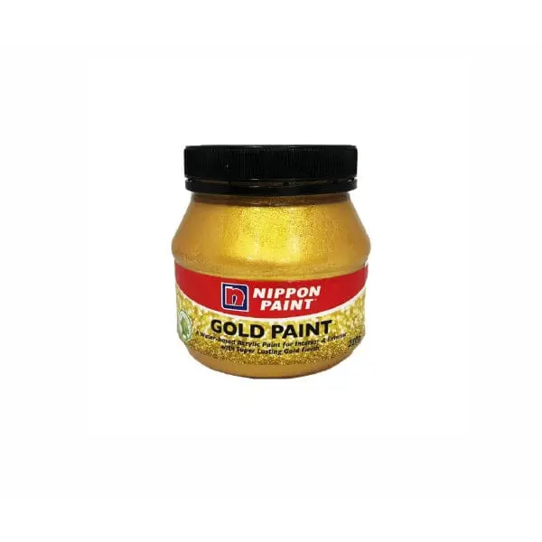 Nippon 250g Water-Based Gold Metallic Paint – Indoor & Outdoor Use