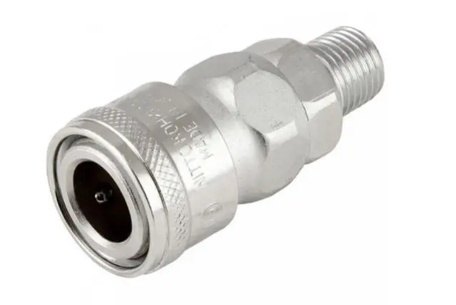 Nitto Kohki Hi-Coupler Quick-Connect Pneumatic Fitting – Japanese-Made Air Line Coupling