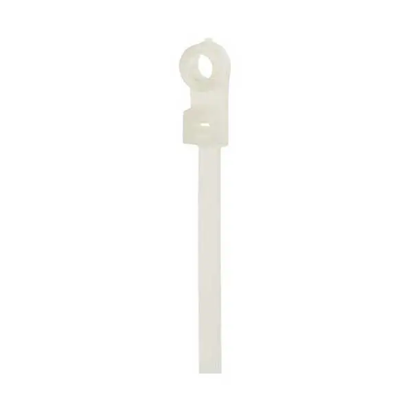 NSi Industries 530MH 6.5-Inch Natural Nylon Mountable Cable Ties — 100-Pack, 30 lb Rating