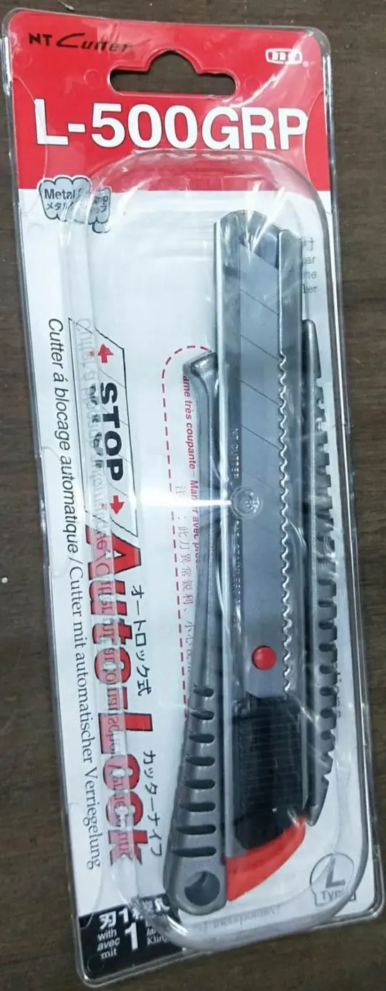 NT Cutter PK-L500GRP Aluminum-Bodied Pen Knife with Ergonomic Grip